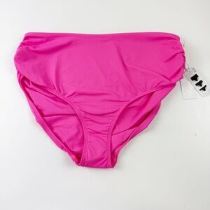 Anne Cole Bikini Bottom Womens Medium Pink High Waisted Swim NWT